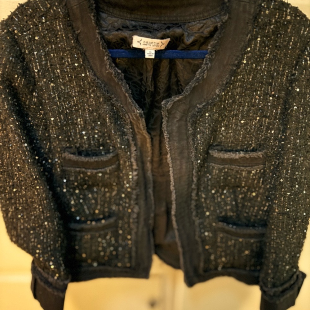 Nanette Lepore Black Tweed Blazer - Picture 4 of 15